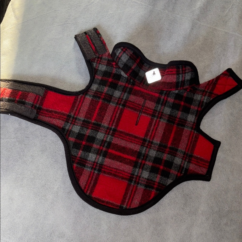 Plaid Dog Jacket - Red and Black